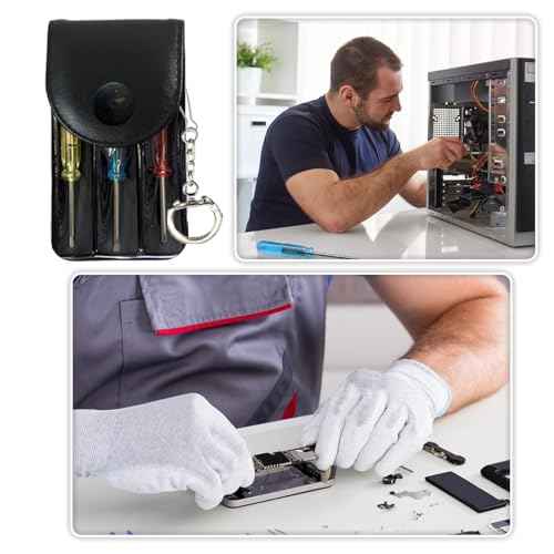 Bulk Pack Mini Screwdriver Keychain Set ? 48 Sets of Handy 3-Piece Screwdrivers in a Snap-Closure Pouch with Hook, Perfect for Men, Tool Party Favors, Christmas Gifts, and Birthday Presents