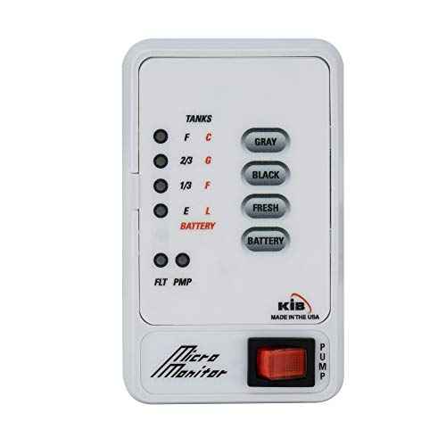 RecPro Tank Sensor Monitor Panel M21 | KIB Replacement | Panel Only | Level Sensor | Fresh Water or Holding Tank Level Sensor (White)