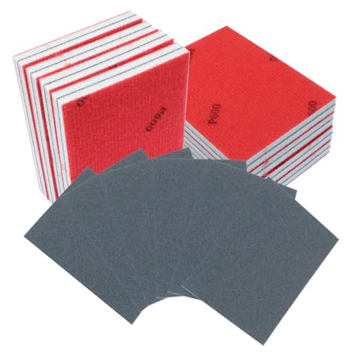 20Pcs 600 Grit Sanding Sponge, 4" x 3" Soft and Cozy Sponge Wet Dry Sandpaper, Ultra Fine Grit Sanding Sponge for Smooth Finishing