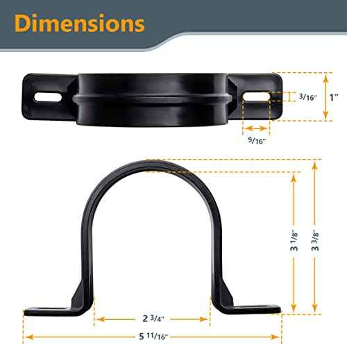 POWERTEC 70319 Hangers for 2-1/2" Dust Collection Hose and Pipe, 5 PK