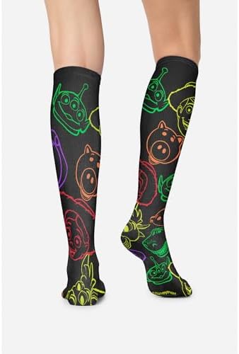 Cherokee Women's 10-15mmHg Compression Socks – Fun Print Knee Highs with Light Support, Soft Feel - PRINTSUPPORT
