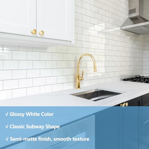 Peel and Stick Tile Backsplash 12"X12" PVC Wall Tiles, Stick on Backsplash for Kitchen, Bathroom Tile, Fireplace, Laundry (1 Pack, Polished Marble White)