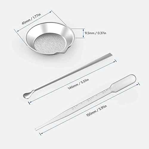 2pcs Stainless Steel Small Round Paint Tray&Paint Stirrer Suitable for Mixing of Various pigments