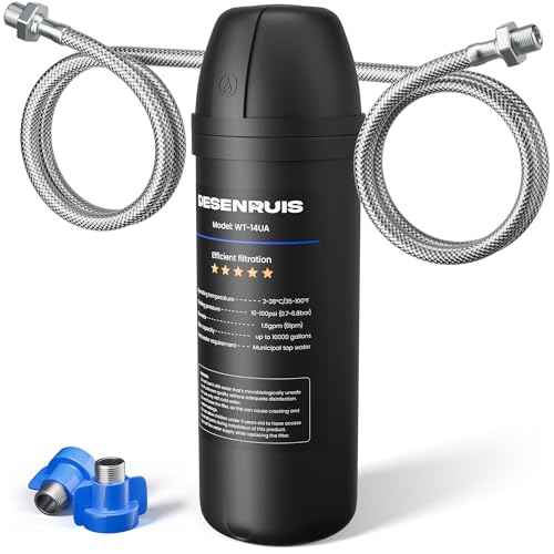 Under Sink Water Filter System, Reduces 99.99% Lead, Chlorine, Bad Taste & Odor, Under Counter Water Filter Direct Connect to Kitchen Faucet, 10000 Gallons, by DESENRUIS
