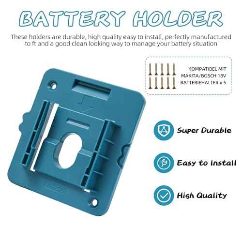 20 Pack Battery Holder for Makita 18V Battery Mount Wall Mount Dock Holder Fit for BL1860 BL1850 BL1840 BL1830 with 40 Screws
