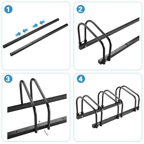 Bike Stand, 4 Bikes Rack Garage, 2.4" Width for most of Bikes