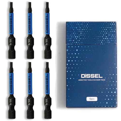 3/32 Hex Bit Set - SAE Magnetic 3/32 Allen Wrench, Durable S2 Steel Hex Driver for Bike, Furniture & RC Repairs (6pc). Impact Grade Allen Bits Designed for Precision and Durability.