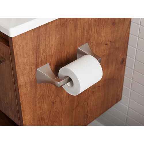 Pfister Bruxie 3-Piece Bathroom Hardware Set with Towel Bar, Towel Ring, and Toilet Paper Holder, Wall-Mounted, Spot Defense Brushed Nickel Finish, BTBBIE3GS