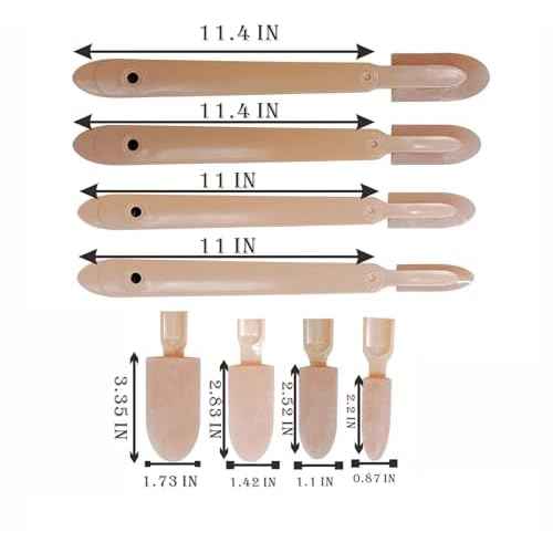 Silicone Sealant Processing Tool Set, Professional Caulking Applicator Spatulas, 4-Piece Kit, 11.4 Inch Length, Hand-Powered