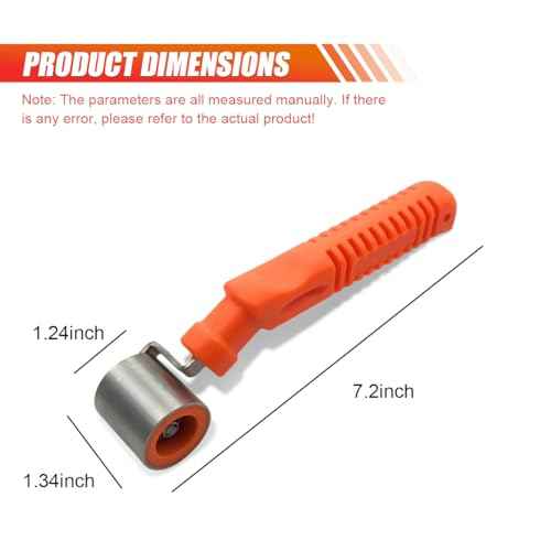 Car Audio Sound Deadening Application Wheel Roller, Wallpaper Seam Roller with Anti-Slip Handle, Stainless Steel Hand Rollers, Smoothing Tool for Heat Insulation Mats, Vinyl, Home Decoration (1PC)