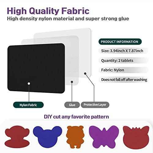 Azobur 2-Pack Nylon Repair Patches Self Adhesive Vinyl Outdoor Camping Gear Repair Kit,Waterproof Fabric Repair Patches for Down Jacket, Tent, Sleeping Bag £¨10X20cm£©