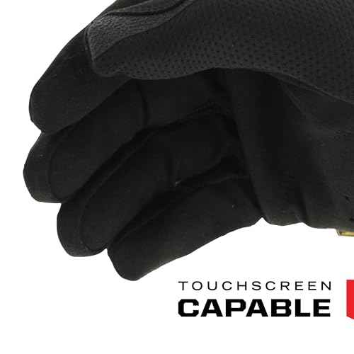 Mechanix Wear Original Women's Work Gloves - Durable Faux Leather - Breathable Multi-Purpose Women's Gloves - Machine Washable - Touchscreen Compatible - Small - Black