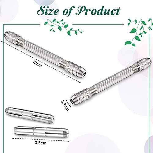Double Ended Pin Vise DIY Hand Drill Pin Vise Resin Drill Wire Twisting Tools with Copper Collet Copper Jewelry Making Tools for DIY Hairpin Keychain Bracelets Necklace