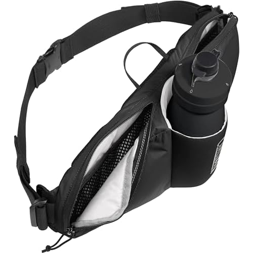 CamelBak Podium Flow 2 Waist Pack for Mountain Biking, Gravel Cycling - Contains 21 oz Podium Dirt Series Bike Bottle, Black