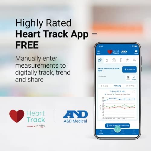A&D Medical Talking Blood Pressure Machine UA-1030T with Medium Blood Pressure Cuff (23-37 cm / 9.0-14.6” Range) TriCheck Mode & Body Movement Sensor