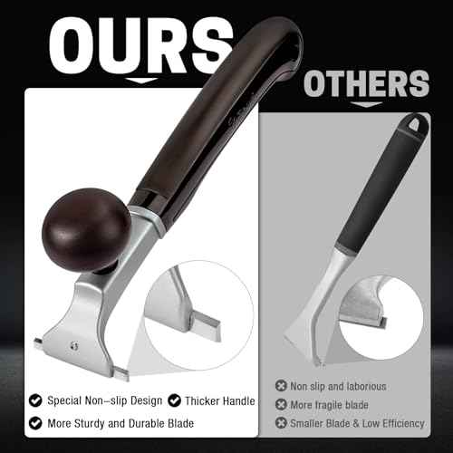 Premium Ergonomic Carbide Scraper, Carbide Scraper Tool for Wood, Removing Scratch, Varnish, Glass, Paint,Glue, Putty, Resin, Dry Glaze, Stains, Multi-Purpose Scraper, Decal Sticker Remover, Brown