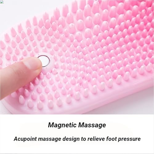 Foot Massager Acupressure Slippers Plantar Fasciitis Relief Reflexology & Acupressure Sandals Women Men Shower Shoes Promoting Blood Circulation Muscle Relaxation(Black,8.5/9)