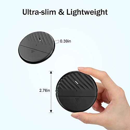 WSDCAM Ultra-Slim Glass Break Detector - 125dB Alarm, Vibration Sensor for Home Security - 4 Pack - Black