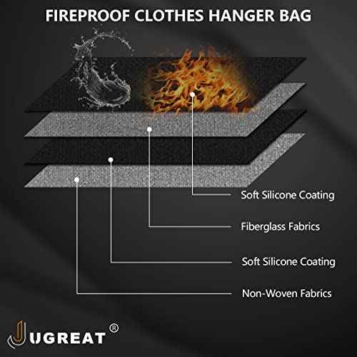 JUGREAT Fireproof Hanger Diversion Safe Bag With Lock, Hidden Storage for Valuables, Secret Under Clothes With Hidden Compartment to Hide Items for Home or Travel - 1 Pack
