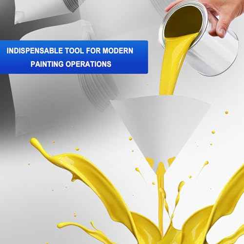 100 Pack of Paint Strainers, Paint Filter Paper Cone Screen Filters, 190 Micron Ultra-Flow Nylon Fine Mesh for Paint Spray Guns,Cars, Furniture, DIY Painting