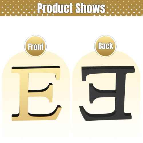 3D Letters for Wall Decor£¬Gold Elegant Wall Letters for Stylish Letter Wall Decor and DIY Home Decoration £¨E,2 pcs£©