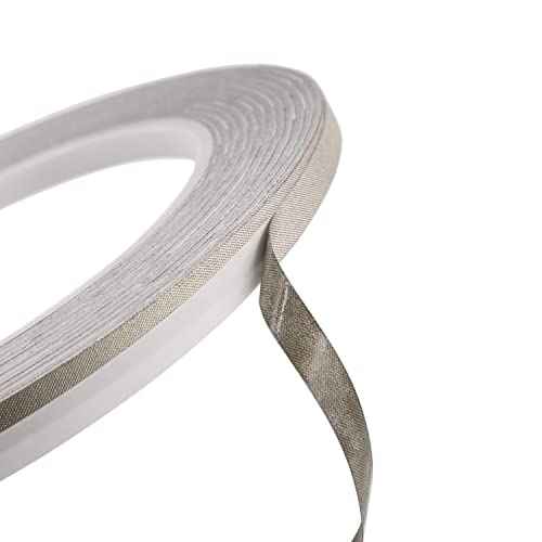 5mm x 20M (0.2in x 65ft) Conductive Cloth Fabric Adhesive Tape, Faraday Tape for EMI Shielding, Interference Signal Blocking, Laptop Mobilephone LCD Repair, Cable Wire Harness Wrapping
