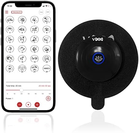 VPOD Single Wireless TENS Unit - EMS Muscle Stimulator for Pain Relief Therapy, 24 Modes - TENS Massager Electric Stimulation Machine for Sciatica, Back - FSA/HSA Eligible