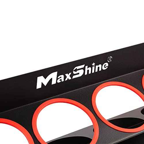 Maxshine Universal Spray Bottle Holder (16oz/34oz) - Holds 7 IK Trigger Sprayers with 3 Small Holes, Sturdy & Lightweight Wall-Mounted Organizer for Detailing Accessories
