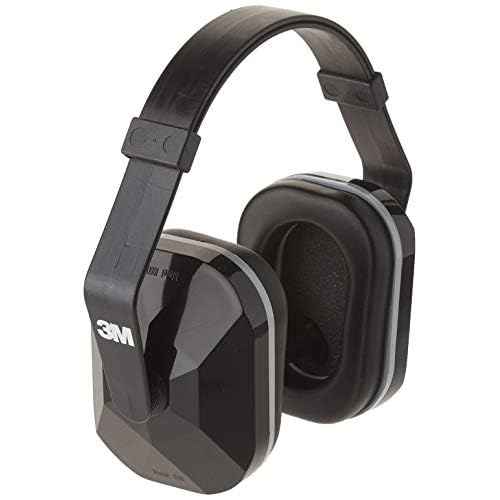 3M Safety TEKK Protection Basic Earmuff, Noise Reduction Rating (NRR) 20 dB, Fully Adjustable Ear Muffs, Soft Foam Ear Cushions Offer All Day Comfort, Black, One Size Fits Most (90540)