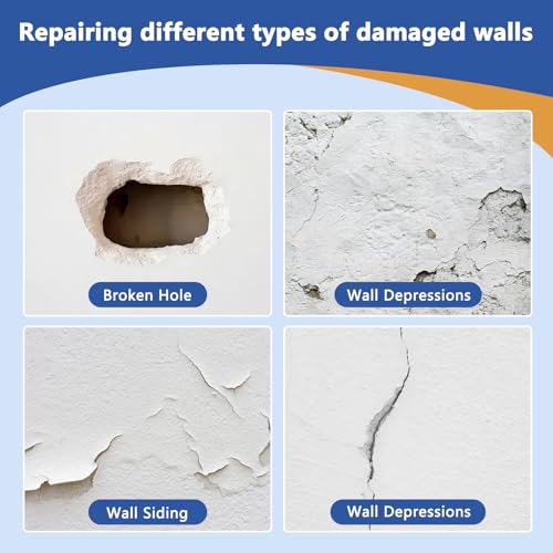 Upgraded 4¡¿10 Inch Self-Adhesive Drywall Patch Kit, Large Hole Repair with Aluminum Patch & Professional Trowel for Interior Wall Restoration
