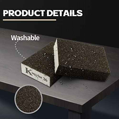 8 PCS Sanding Sponges, 36 Coarse Sanding Blocks Both Wet and Dry, Washable and Reusable, for Grinding and polishing