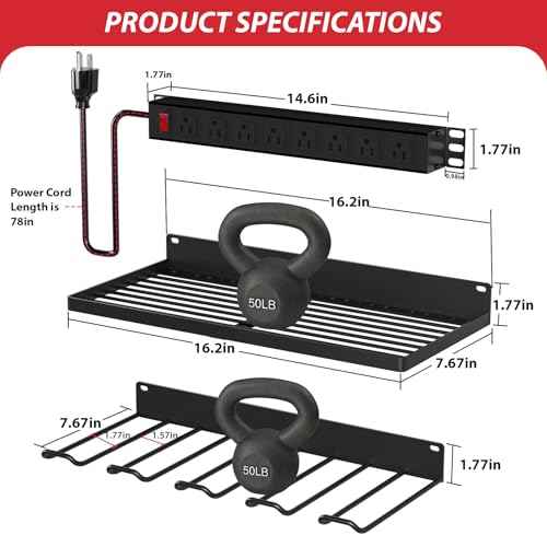 Power Tool Organizer With Charging Station, Wall Mount Drill Holder, Screwdriver and Battery Organizer, Heavy Duty Rack for Garage, Workshop, Tool Room, Workbench