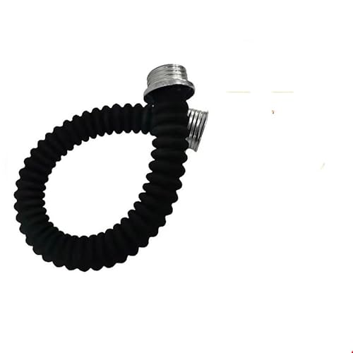 40mm Respirator Hose Tube Pipe Assembly Universal Thread Extension Hose, Black 20 inch 2PCS