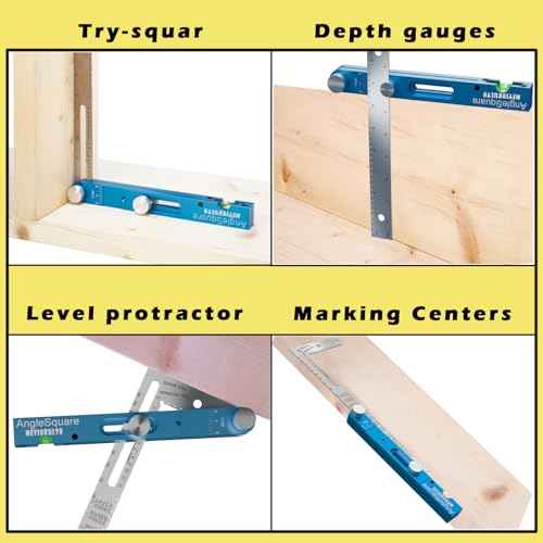 Roof Square,Angle Finder Tool,Aluminum Alloy Squangle,Multifunction Framing Square,Innovative Rafter Square Tool,Protractor