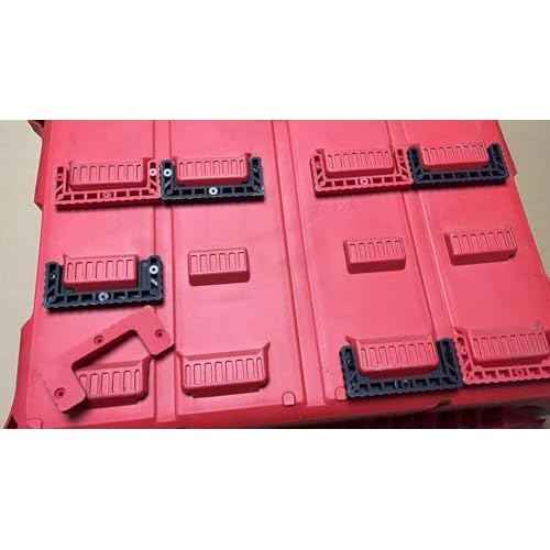 50PCS For Milwaukee Packout Cleats, Tool Box Storage System Cleats (50, RED)