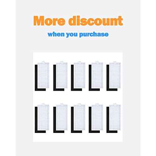 BBT BAMBOOST Prefilter Replacement, Replacement Primary Filter for Eufy 11S, Eufy RoboVac 25C, RoboVac 30, RoboVac 30C, RoboVac 35C, RoboVac 15C, RoboVac 15T, 12, 11S Plus, R450, R500, Pack of 2