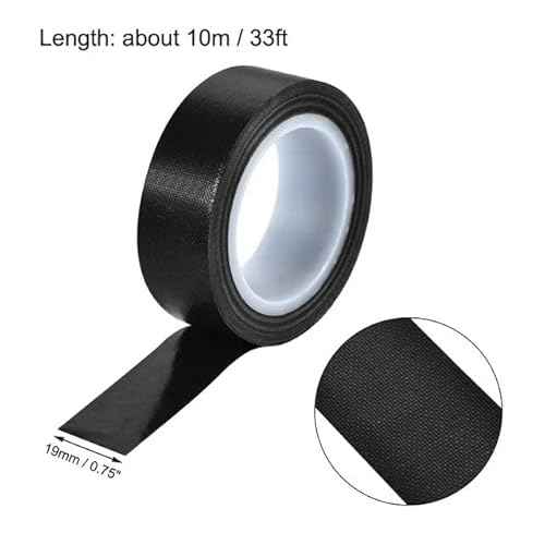 Jowxsx Black 13mmx10m PTFE Teflon Tape Nonstick Tape 500¢µ High-Temp Fiberglass Adhesive Tape High Temperature Tape