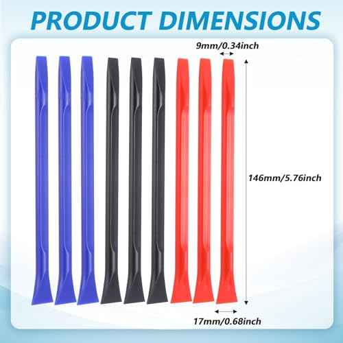 18 PCS Plastic Scrapers, Non-scratch Carbon Fiber Plastic Scraper Tool Multi-purpose Cleaning Scraper Tool Pen-Shaped Label Remover Scrapers Tools for Cleaning Small Narrow Spaces Glass Stickers Paint