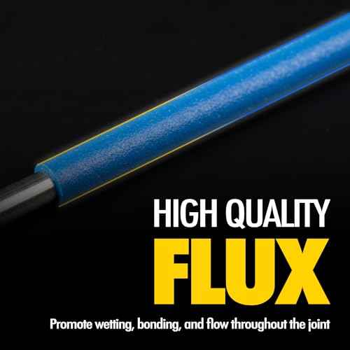 20 Sticks Flux Coated Brazing Rods Bcup-5 15% Silver Solder Phos Copper Brazing Alloys Flat Welding Rods Industry 1/16" x 18" for Air Conditioning Refrigerator Cold Storage HVAC Units
