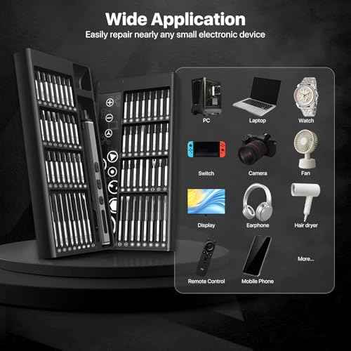 76in1 Mini Electric Screwdriver, [Super Durable] Magnetic Power Precision Screw driver Set, Rechargeable Tiny Cordless Repair Tool Kit, for Eyeglass, Watch, Computer, Ring Doorbell, PS5, More