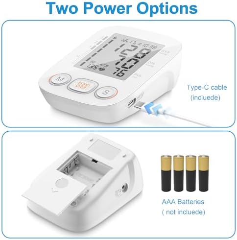 Blood Pressure Monitor for Home Use, Upper Arm Blood Pressure Machine with Large Cuff, Blood Pressure Machine, Adjustable Arm Cuff 8.7"-16.5",Large Display, 2 * 500 Readings Memory