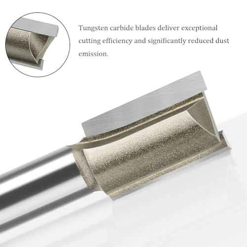 1/4-inch Shank, 1/4-inch Cutting Dia, 2-Flute Straight Router Bit, Carbide Tipped Plunge Router Bit, 4pcs
