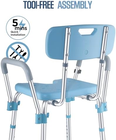 Shower Chair for Inside Shower, U-Shape Shower Bench for Elderly and Disabled Heavy Duty Shower Seat