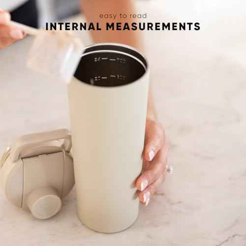 Simple Modern Stainless Steel Shaker Bottle with Ball 24oz | Metal Insulated Cup for Protein Mixes, Shakes and Pre Workout | Rally Collection | Checkmate
