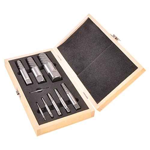 9PCS Jumbo Screw Extractor Set Bolt Stud Pipe Remover Easy Out 5/64 to 1-1/16