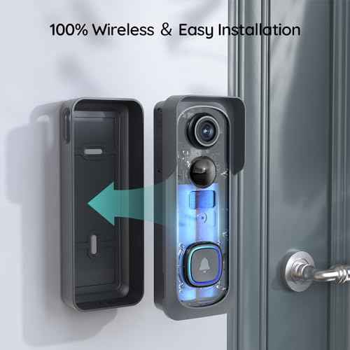 BOIFUN Doorbell Camera Wireless ? No Subscription Required, 2K HD, 166¡Æ Wide View, 2.4?GHz Wi?Fi Only, HDR Night Vision, Motion Alerts, Two?Way Audio & Battery Video Doorbell with Chime