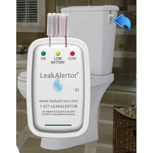 LeakAlertor 6000 Toilet Leak Detector ? Installs in Seconds, No Tools Required / Detects Leaks, Running Toilets, and Other Problems That Cause High Water Bills / Visual & Audible Alerts
