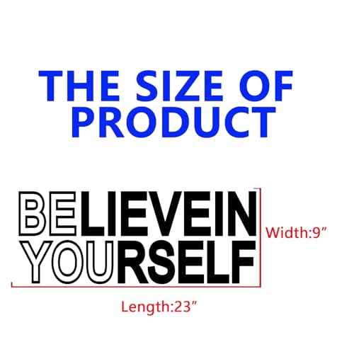 Motivational Quotes Wall Decals for Gym: Office Inspirational Positive Vinyl Art Wall Stickers for Garage Classroom School Home Wall Decor - Believein Yourself 23" X 9"