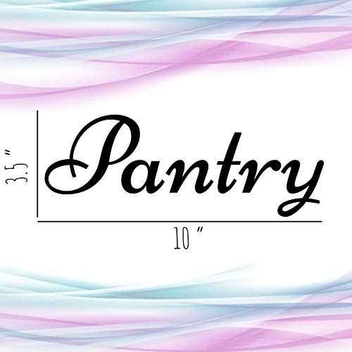 Decal for Pantry Door | Small Vinyl Sticker Art for Home Kitchen Decor | Word Label Saying Decoration | Wall Decal Letters That Say Pantry | Quote Lettering Saying Sign (Black)