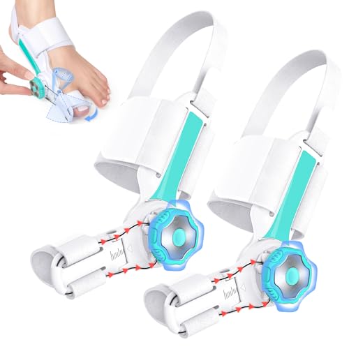 Bunion Corrector for Women Men Big Toe, 2025 Upgraded Adjustable Bunions Fix for Relief, Orthopedic Toe Correction with Anti-slip Heel Strap, Suitable for Left Right Feet, Day Night Support, 1 Pair